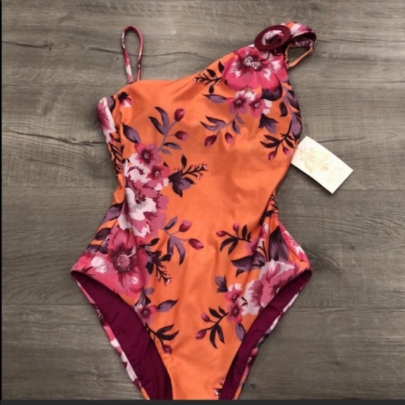 NWT Becca by Rebecca Virtue In Full Bloom Arabella 1 Piece Swimsuit NWT - Size M - Picture 4 of 9